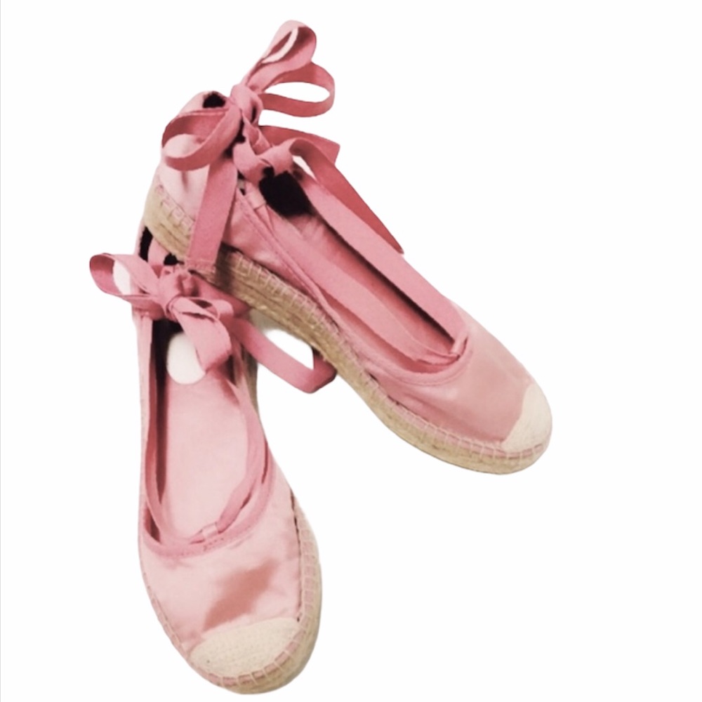 REPORT ZAHARA SATIN ESPADRILLES BALLERINA FLATS